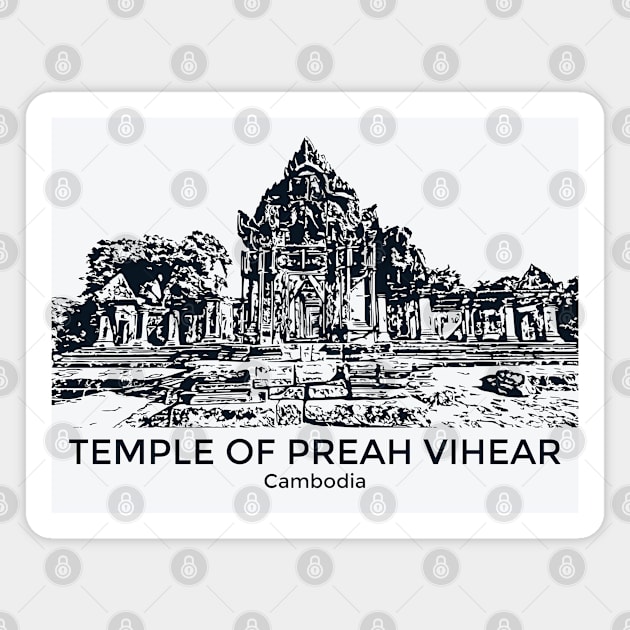 Temple of Preah Vihear - Cambodia Magnet by Lakeric